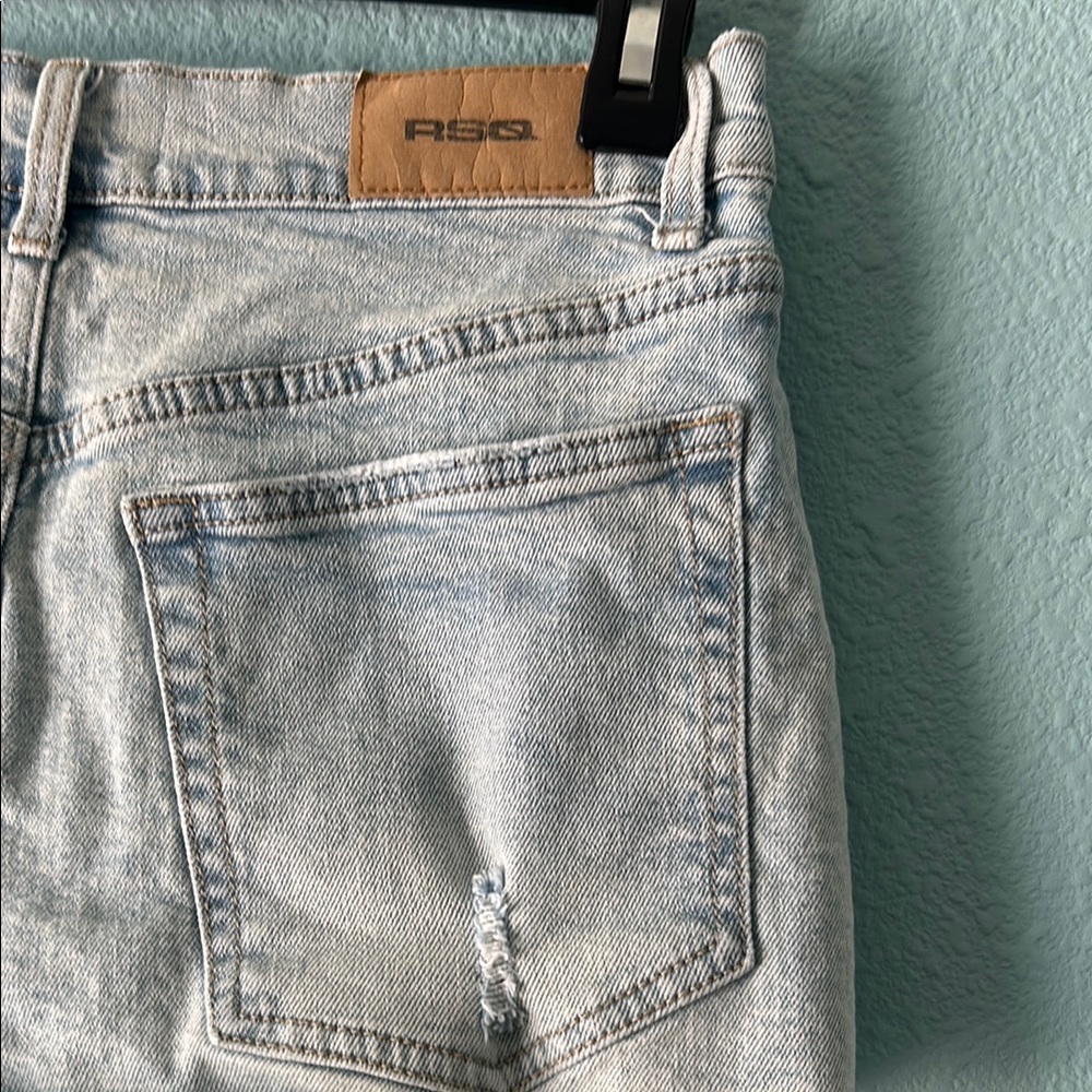 RSQ Light Blue Denim Vintage High Rise Women's Shorts Size 26 - Picture 6 of 9